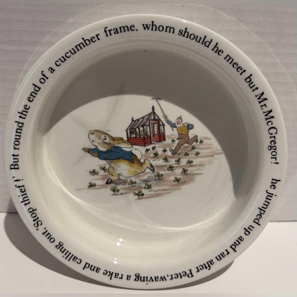 Vintage Wedgwood Peter Rabbit Baby Bowl Beatrix Potter England Bunny